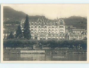 old rppc SUISSE MAJESTIC HOTEL Montreux - Lake Geneva Switzerland HM2298