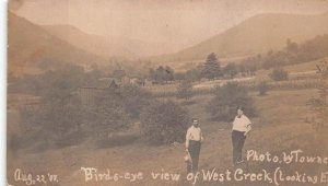 RPPC WEST CREEK WESTCREEK COLORADO TOWNE REAL PHOTO POSTCARD (1908)