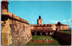 VINTAGE POSTCARD GOLFING AT EL MORO SAN JUAN PUERTO RICO 1969 (scarce view)