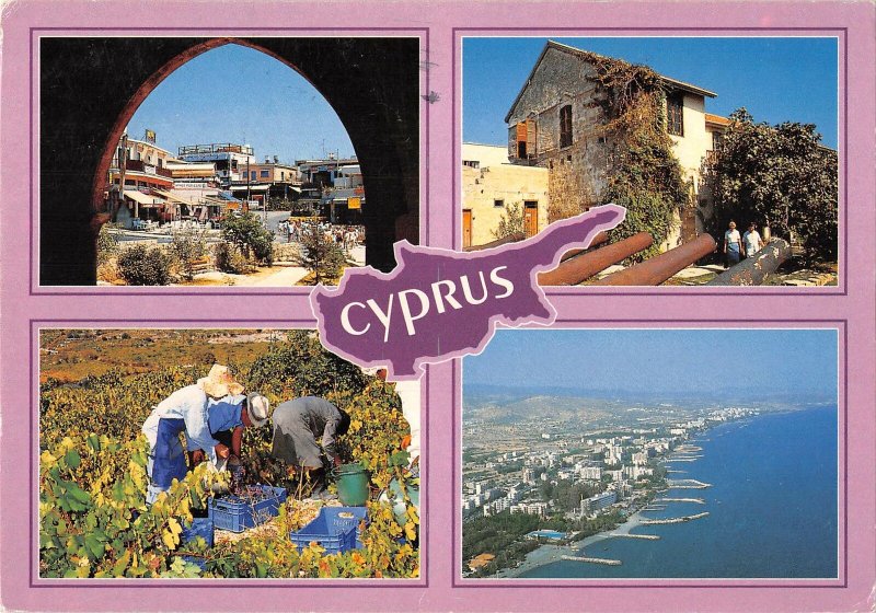 B108870 Cyprus Greetings Folklore Panorama Market Place General view