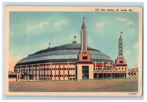 Vintage The Arena, St. Louis, MO. Postcard F116E