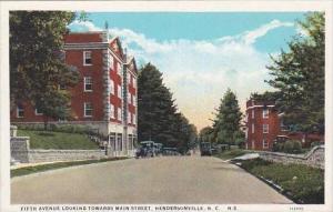 North Carolina Hickory Fifth Avenue Looking Towards Main Street