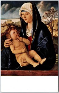 Madonna and Child with the Infant St. John the Baptist, Painting, Art, Postcard