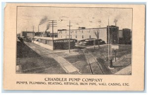 1917 Chandler Pump Company Exterior Scene Cedar Rapids Iowa IA Posted Postcard