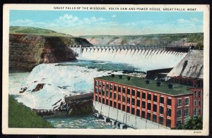 Montana GREAT FALLS Great Falls of the Missouri Volta Dam and Power House WB