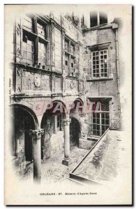 Postcard Old House of Orleans & # 39Agnes Sorel