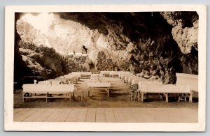 Mexico Restaurant La Gruta Teotihuacan Mex Dining In The Cave RPPC Postcard A48