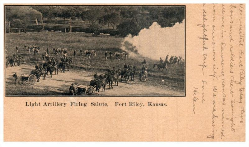 7028 KS Fort Riley  Light Artillery Firing Salute