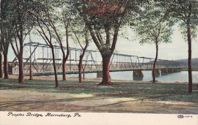 Pennsylvania Harrisburg The Peoples Bridge 1908