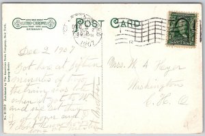 Columbus Ohio 1907 Postcard Rustic Bridge Indianola Park