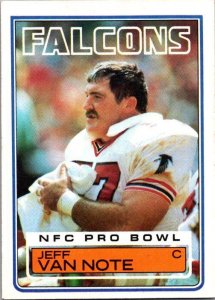 1983 Topps Football Card Jeff Van Note Falcons