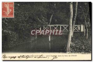 Old Postcard Pacy sur Eure surroundings Rustic Bridge in the Park Croisy