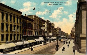 Calhoun Street, North from Berry, Fort Wayne IN c1910 Postcard R42