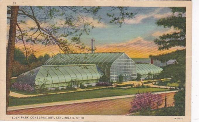 Ohio Cincinnati Eden Park Conservatory 1939 Curteich