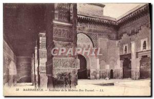 Postcard Old Marrakech Interior Of The Ben Youssef Madrasa