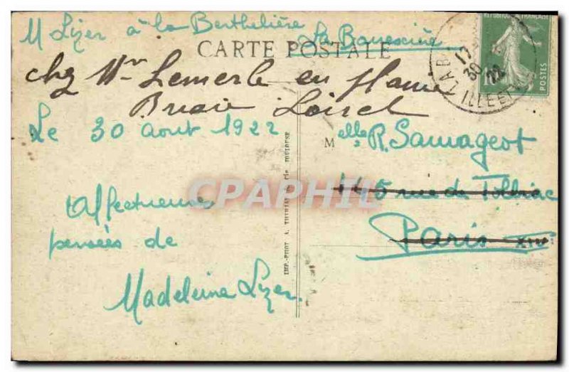 Old Postcard Brittany Liffre The church