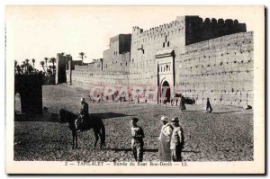 Old Postcard Morocco Tafilalet Entree Ksar Bou Denib