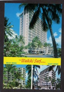 HI Waikiki Surf Hotel East West Wings Honolulu Hawaii Hawaiian Islands Postcard