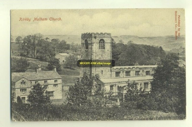 cu0555 - Kirkby Malham Church , Yorkshire - postcard