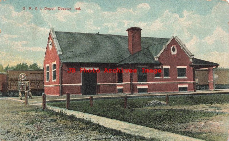 IN, Decatur, Indiana, G R & I Railroad Depot Station, Indiana News Pub No C10087