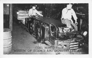 Chicago Illinois Musuem of Science Coal Mine Train Real Photo Postcard AA63960