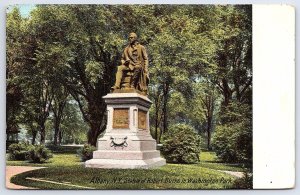 Statue Of Robert Burns In Washington Park Albany New York NY Hitsorical Postcard