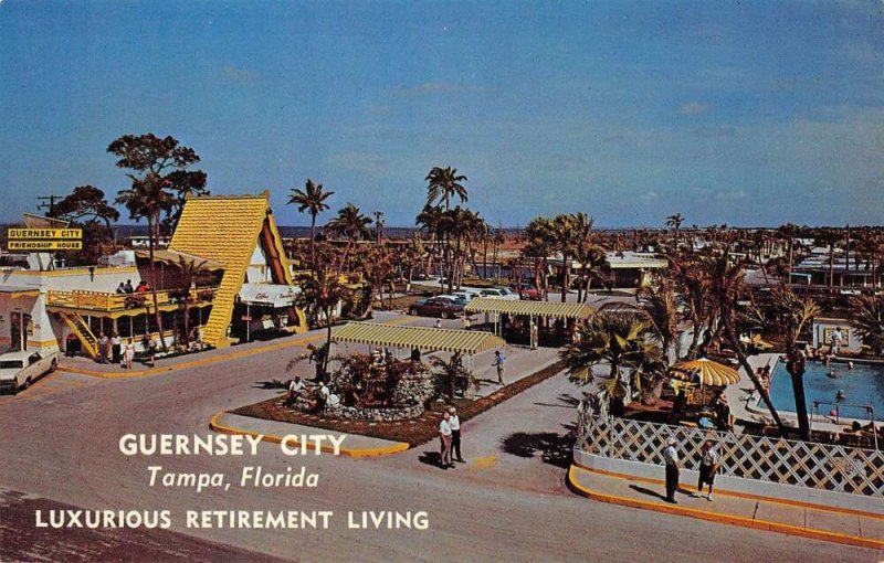 Tampa Florida Guernsey City retirement community vintage pc BB3572