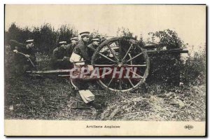 Old Postcard Army Artillery English Canon