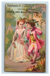 1880's Lovely Kids Julius Saul Troy, NY Set Of 4 Trade Cards P96