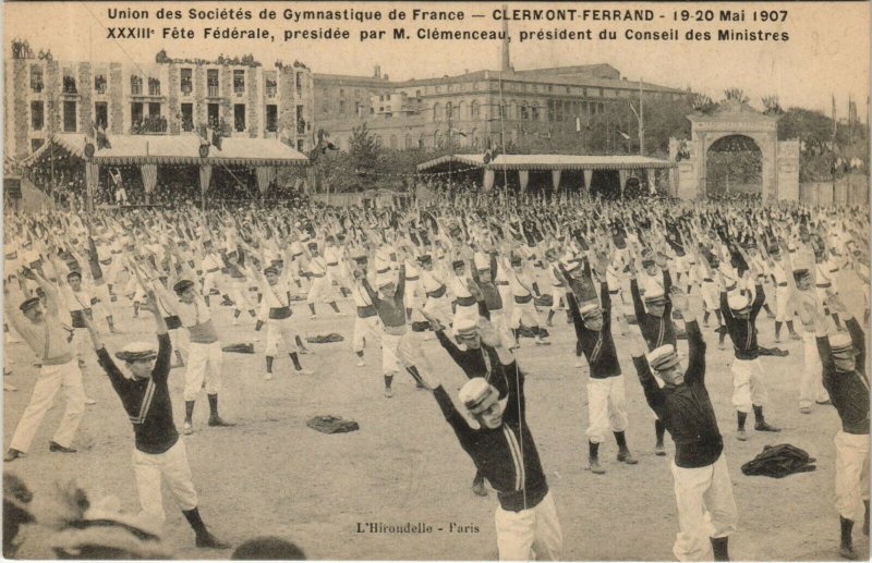 PC SPORTS, CLERMONT FERRAND, FÉTE FÉDÉRALE, Vintage Postcard (B40588)