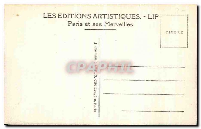 Old Postcard The Paris Arc de Trlomphe and Place de l Etoile