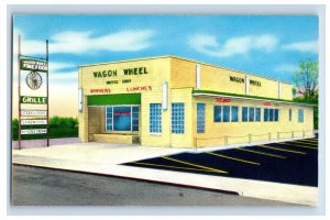 Vintage Bowling Green, Ohio Wagon Wheel Shop. Postcard F117E