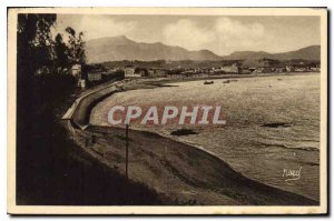 Old Postcard Saint Jean de Luz (B P) La Chaine des Montagnes Beach views of S...