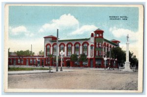 c1930's Midway Hotel Building Statue Kearney Nebraska NE Vintage Postcard