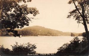 Tyson Vermont Echo Lake Waterfront Real Photo Antique Postcard K86921