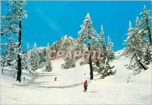 Postcard Modern Courmayeur M Bianco Pista di Sci Veny Courmayeur Cresta m 200...