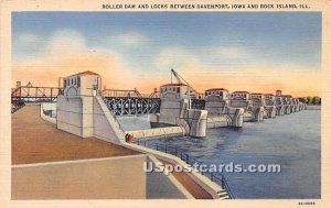 Roller Dam & Locks, Davenport Iowa - Rock Island, Illinois IL