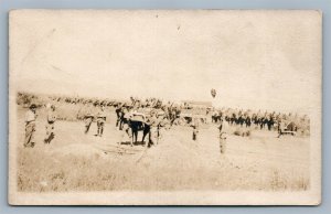WWI US ARMY FUNERAL CEREMONY ANTIQUE REAL PHOTO POSTCARD RPPC
