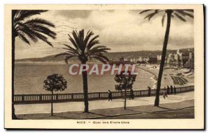 Old Postcard Nice Quai des USA