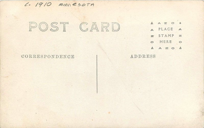 Postcard RPPC C-1910 Minnesota YMCA Camp Awanka Lined up for Dinner MN24-3457