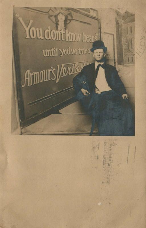 CHICAGO ARMOUR & CO. US YARDS SOUVENIR 1931 VINTAGE REAL PHOTO POSTCARD RPPC