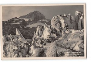 Swiss Alps Switzerland Vintage RPPC Photo Rhoe Glacier Against Nägelisgrätli