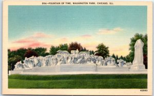 M-109925 Fountain of Time Washington Park Chicago Illinois USA