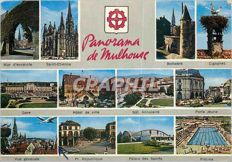 Modern Postcard Panorama of Mulhouse