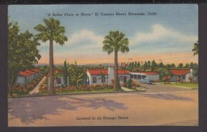 CA RIVERSIDE A Better Place to Sleep, El Camino Motel Orange Grove pm1952 Linen