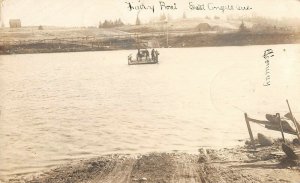 East Angus Quebec Canada Ferry Boat 1912 RPPC Real photo postcard AS140