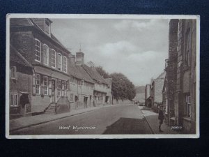 Buckinghamshire WEST WYCOMBE showing Large Clock / T.N.T. Promo - Old Postcard