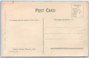c1900s Phoenix, AZ Indian School Campus Students Grounds Hand Colored PC A25
