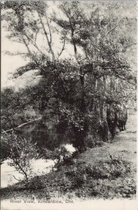 Kincardine Ontario River View Trees Nature Scene c1908 Private Postcard H19