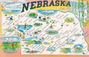 Greetings From Nebraska With Map